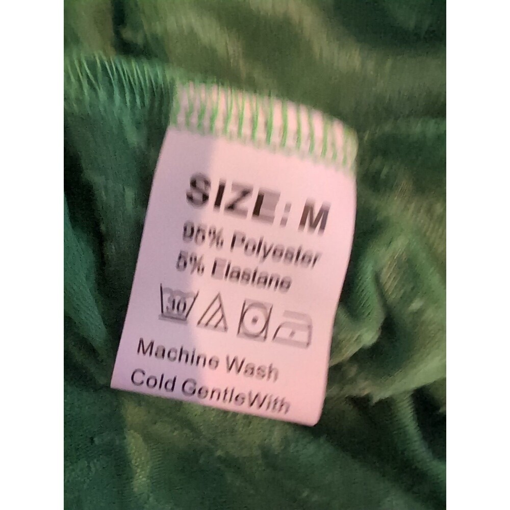 See-through Maxi Swimsuit Dress Cover-up Green Size M - Picture 6 of 6
